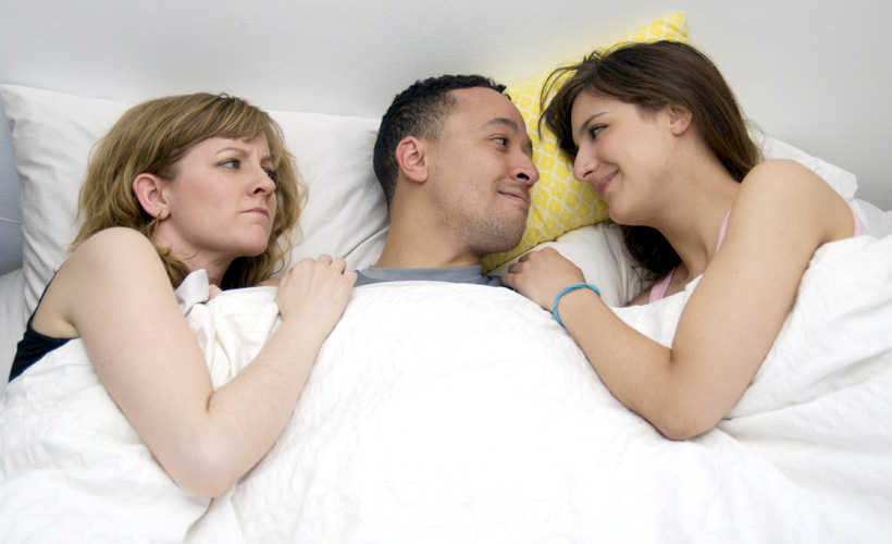 threesome pov - super puffy nipple bondage pee